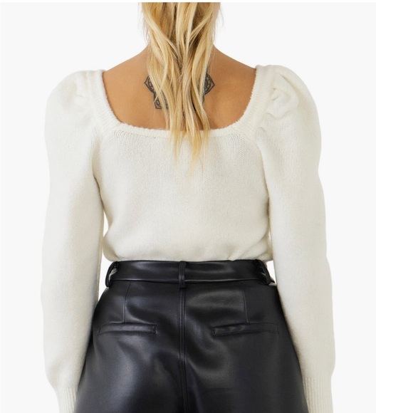 Endless Rose Puff Sleeve Square Neck Sweater - Picture 3 of 4